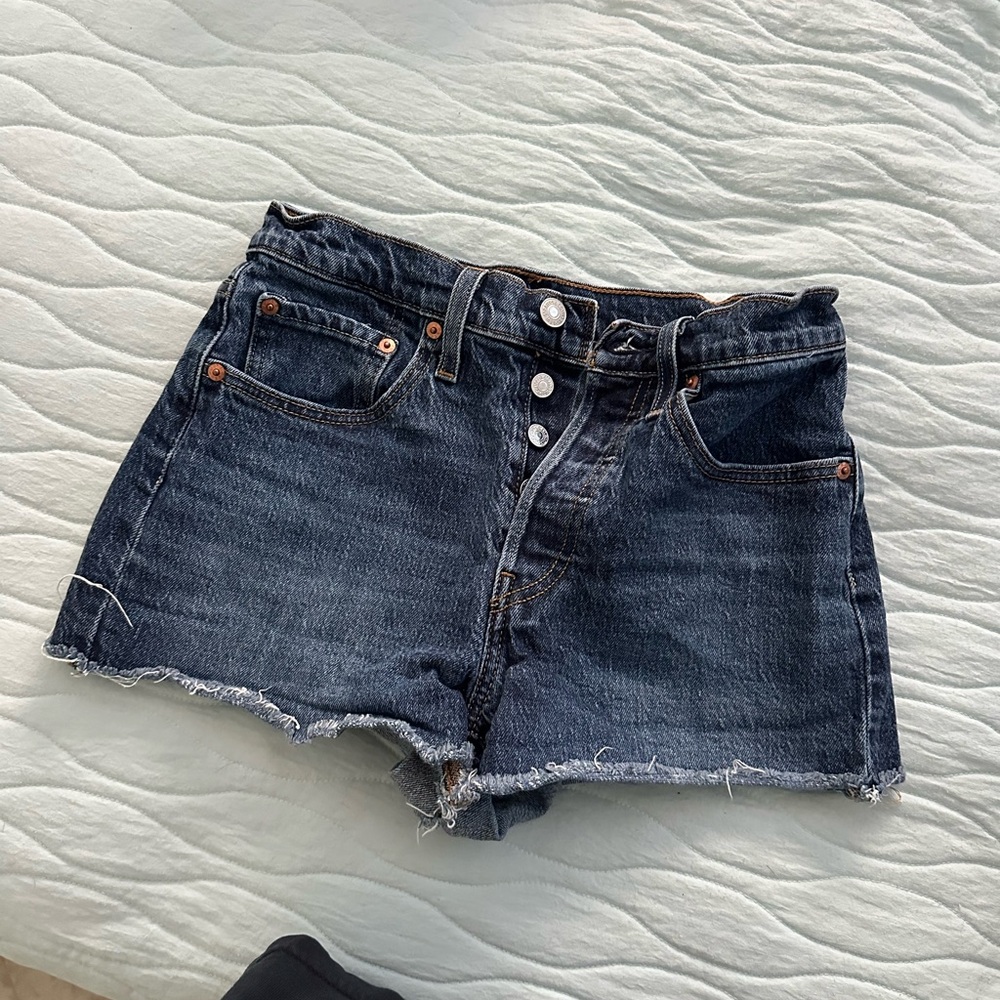 Levi's 501 Dark Blue Jean Shorts for Women